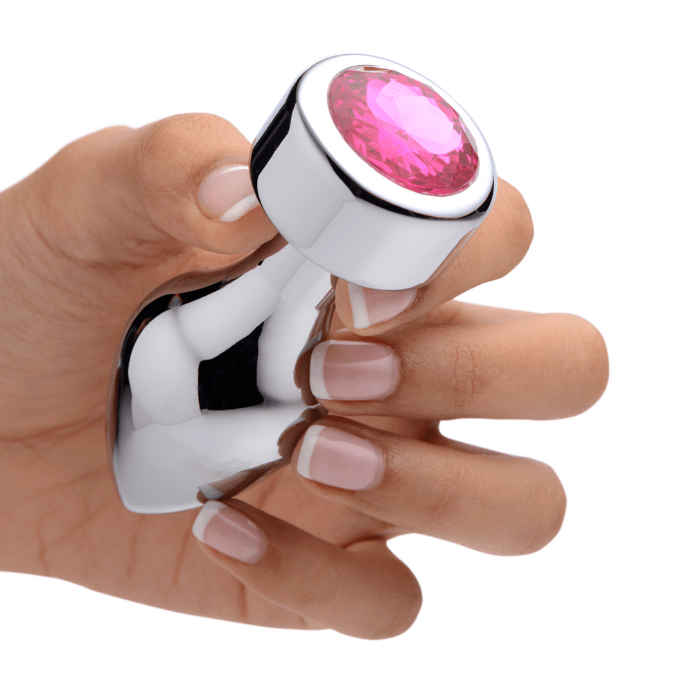 Pink Gemstone - Verzwaarde Anaal Plug - foto 2