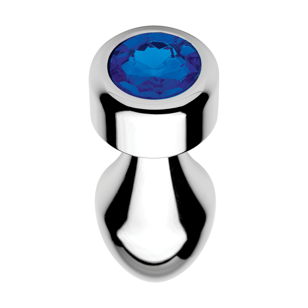 Blue Gemstone - Aluminium Verzwaarde Buttplug - foto 4