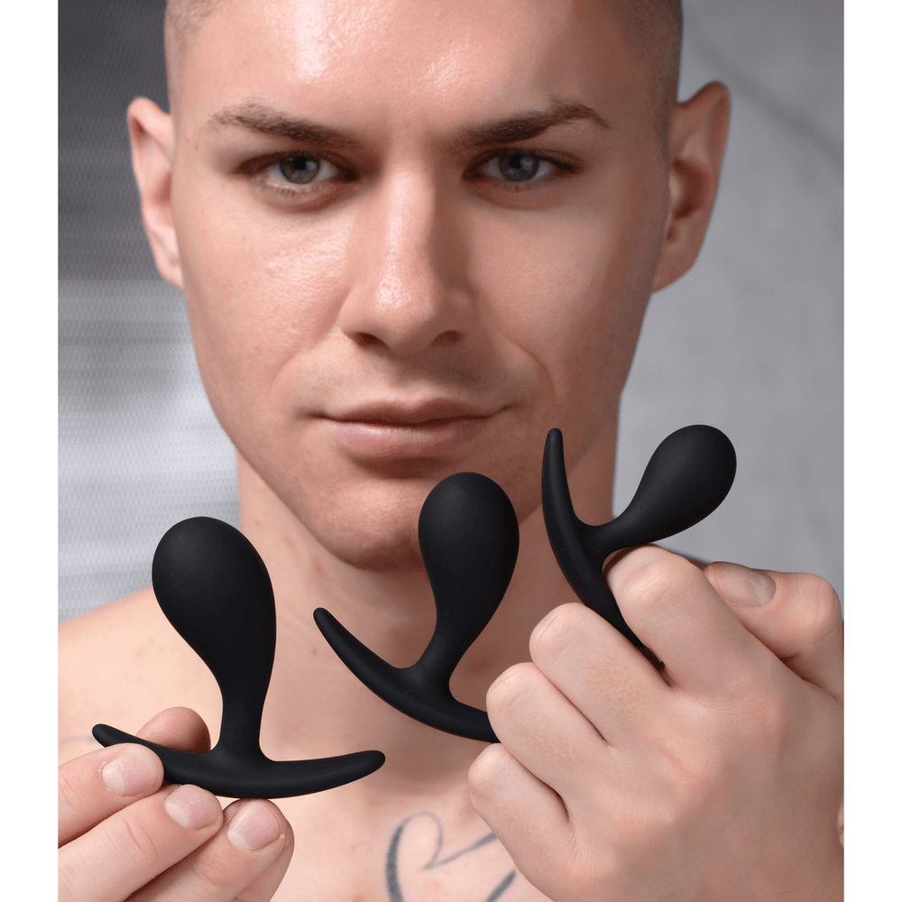 Dark Droplets - 3 Piece Curved Anal Trainer Set - Black - foto 8