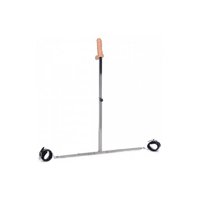 Squat spreidstang - Spreader Bar with Ankle Cuffs and Anal Dildo