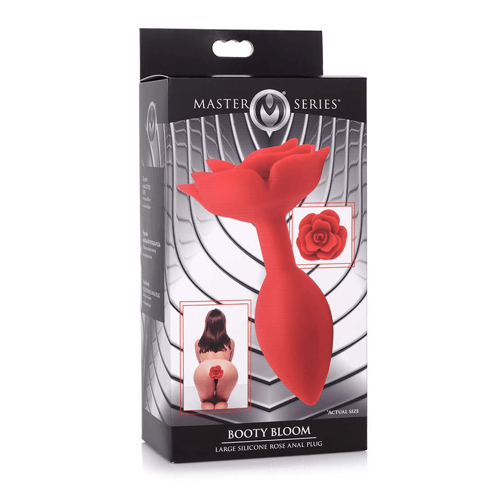 Booty Bloom - Silicone Rose Anal Plug - Red - foto 3