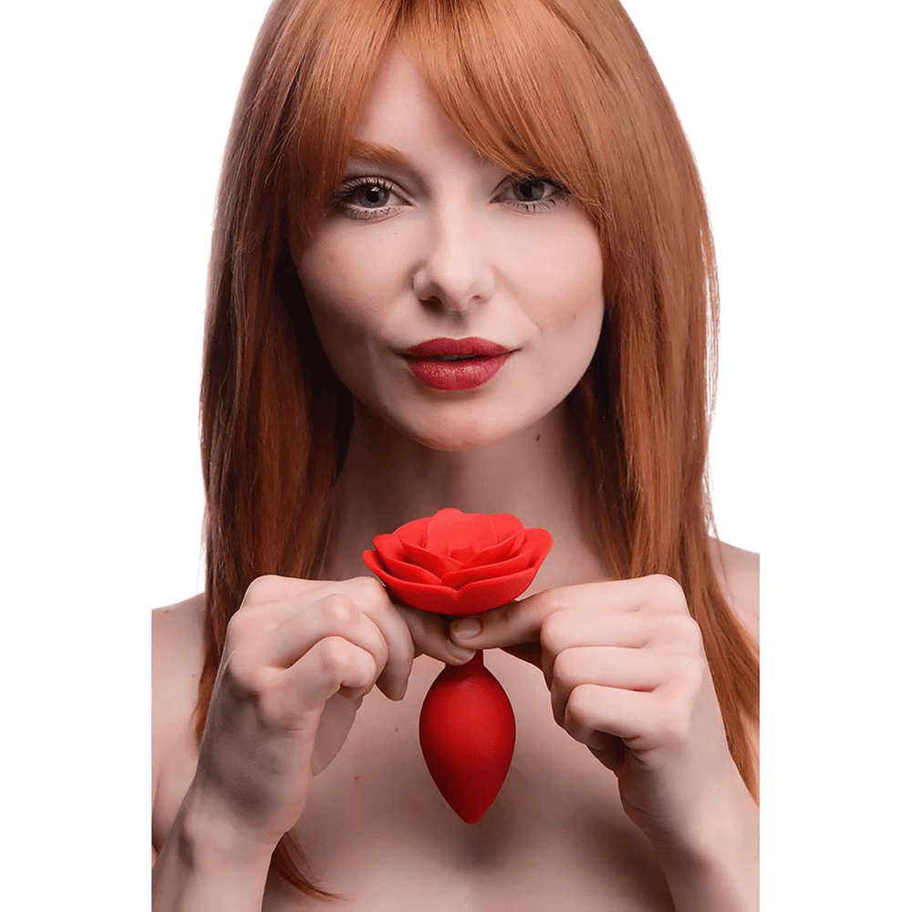 Booty Bloom - Silicone Rose Anal Plug - Red - foto 2