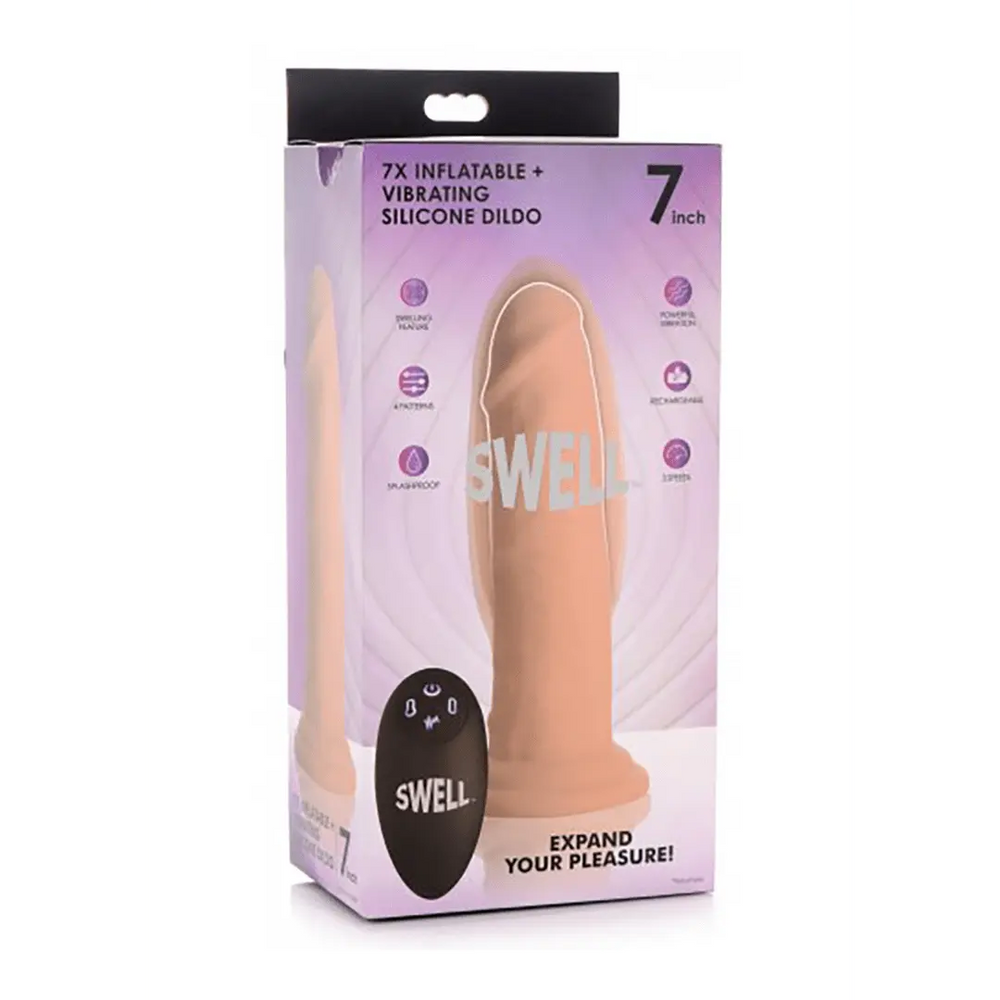 Swell - Opblaasbare en Vibrerende Dildo - 18 cm - foto 3