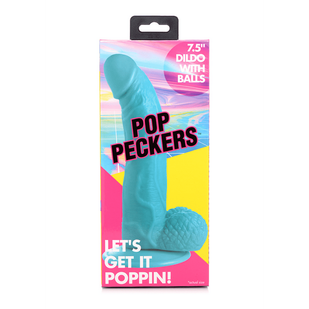 POP - Dildo met ballen - 19 cm - foto 4