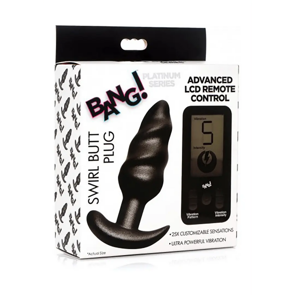Vibrating Silicone Swirl Plug with Remote Control and 25 Speeds - foto 3