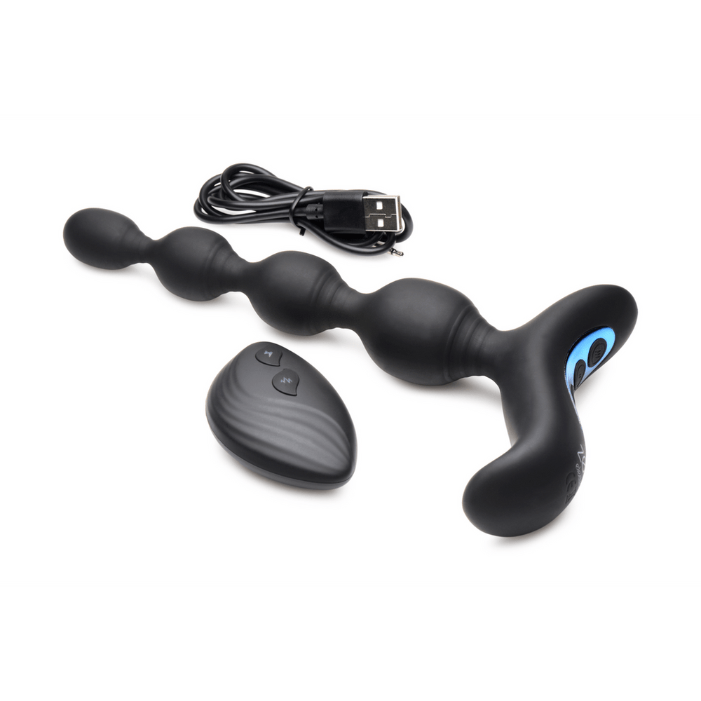 Vibrating and E-Stim Silicone Anal Beads with Remote Control - foto 6
