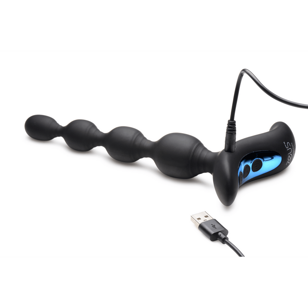 Vibrating and E-Stim Silicone Anal Beads with Remote Control - foto 2