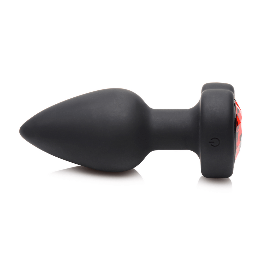 Silicone Vibrating Red Heart - Butt Plug with Remote Control - Small - foto 6