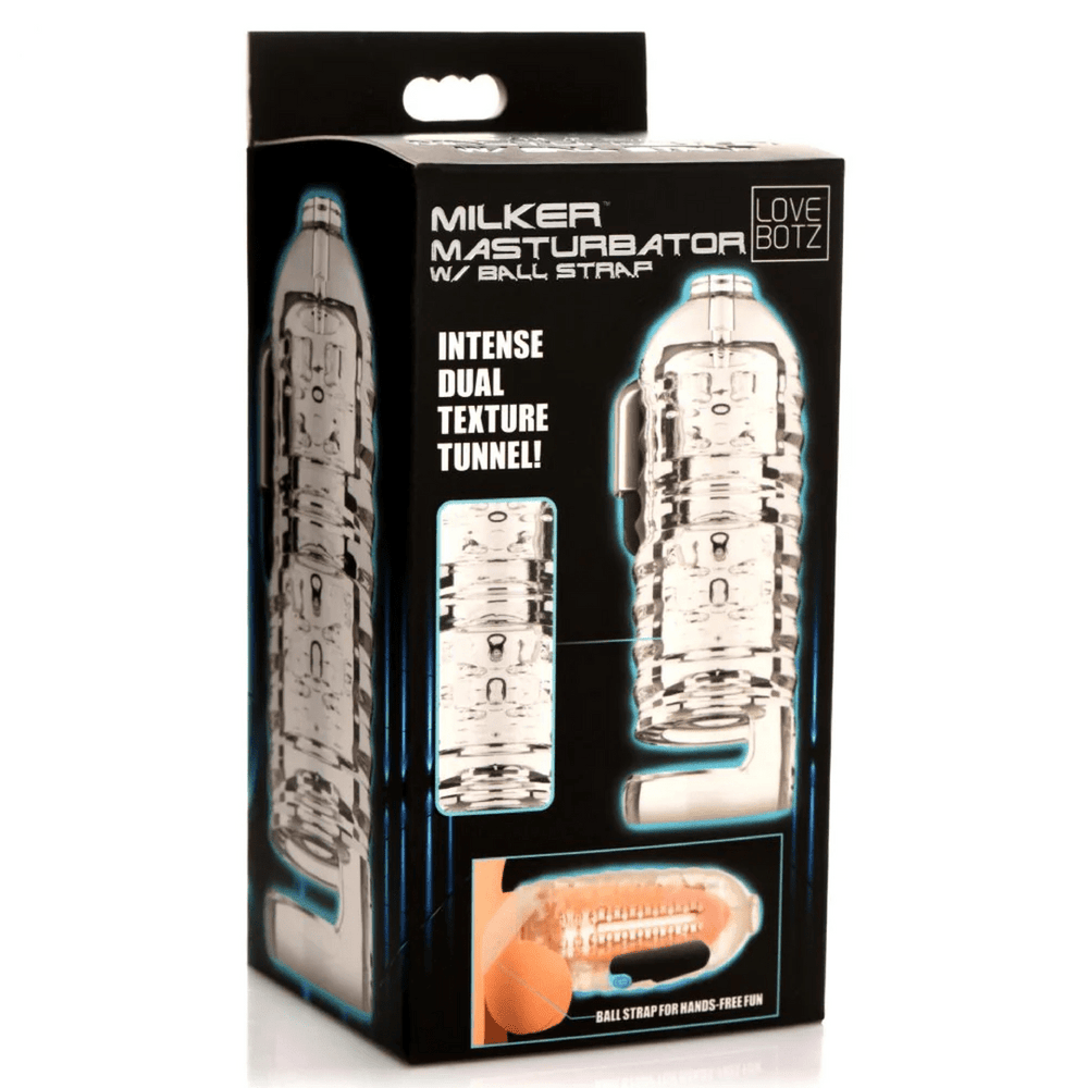 Milker TPE Masturbator met Ball Strap - foto 6