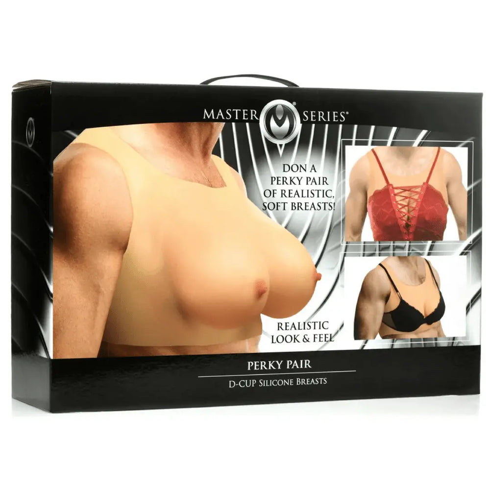 Perky Pair D-Cup Silicone Breasts - Flesh - foto 3