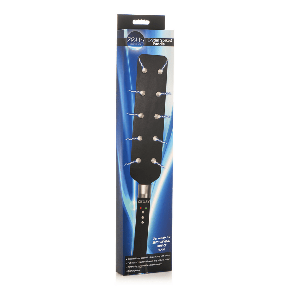 E-Stim Paddle met Spikes - Zwart - foto 3
