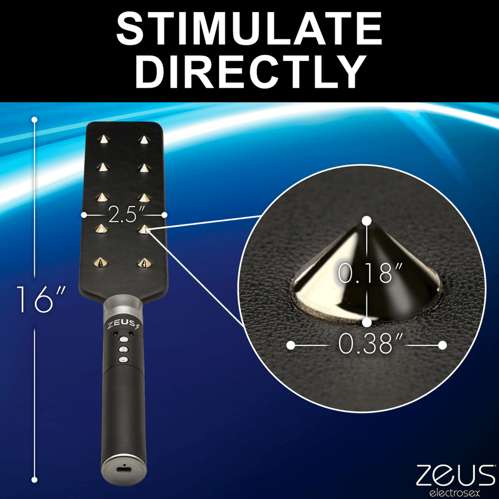 E-Stim Paddle met Spikes - Zwart - foto 2