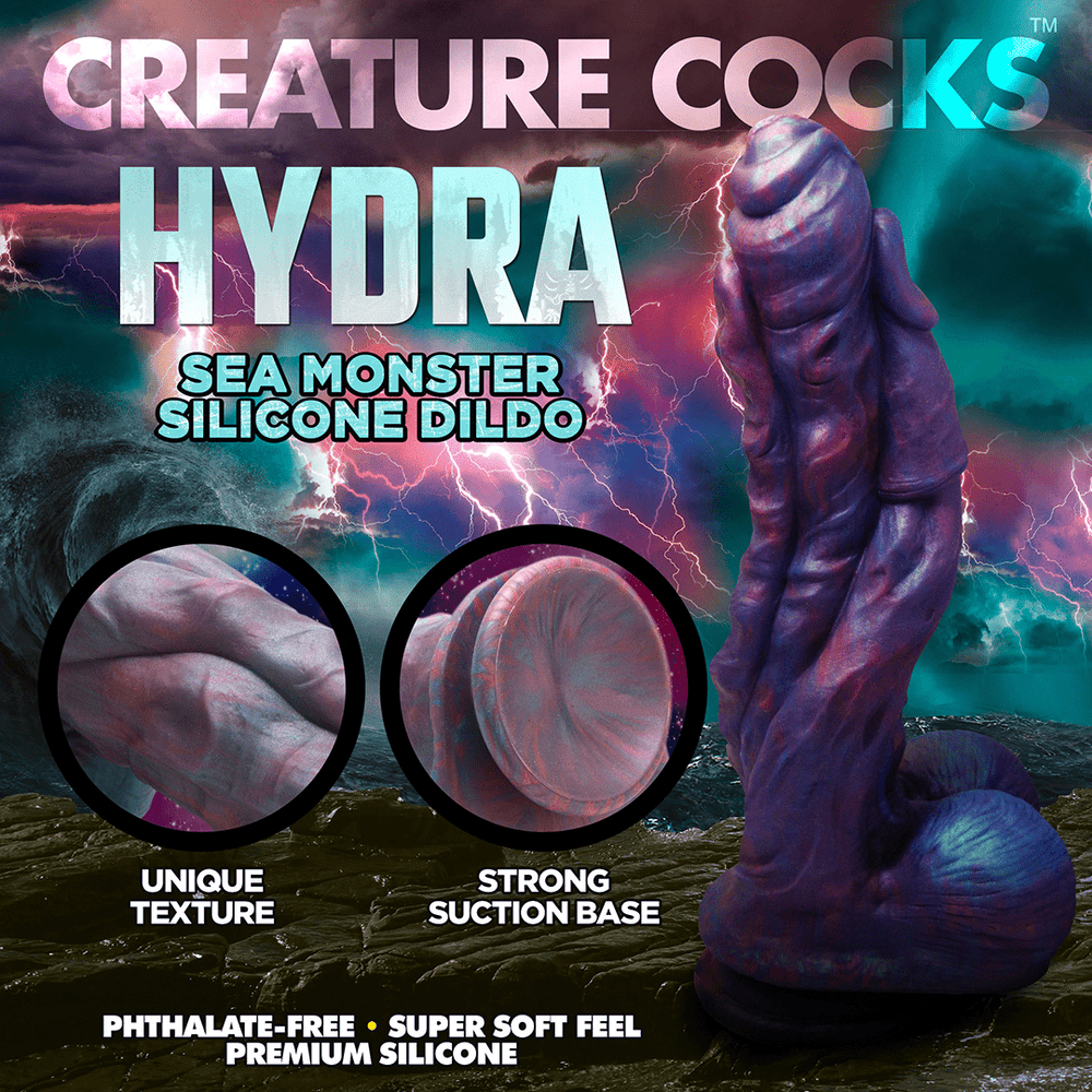 Hydra Sea Monster - Fantasy Dildo - Paars - foto 7