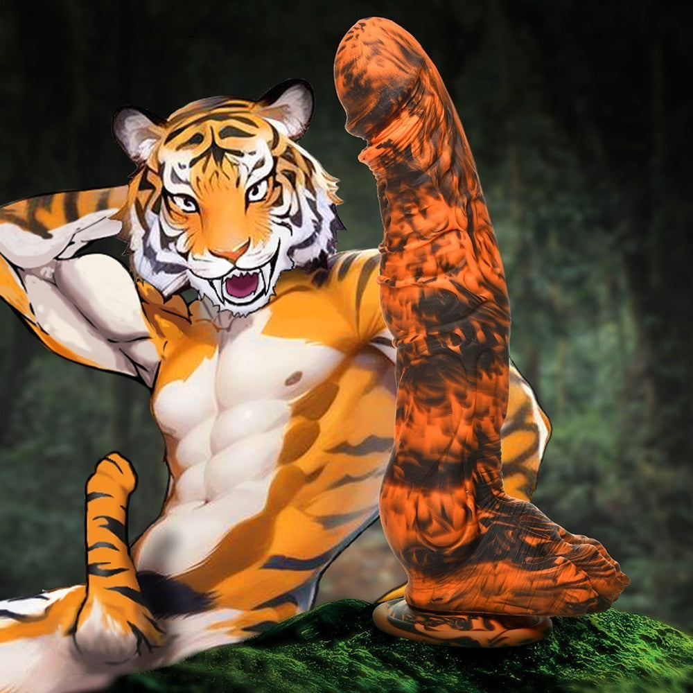 Sabretooth - Dildo - Oranje/Zwart - foto 9