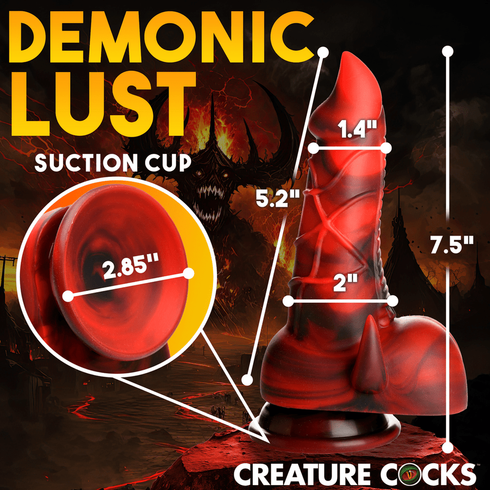 Horny Devil - Demon Dildo - Rood - foto 6