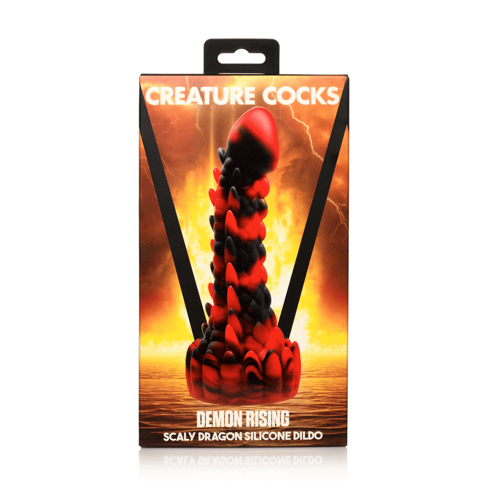 Demon Rising - Scaly Dragon Dildo - Rood/Zwart - zevende productfoto
