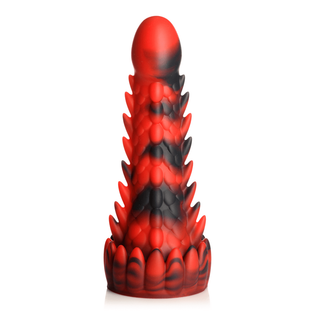 Demon Rising - Scaly Dragon Dildo - Rood/Zwart - tweede productfoto