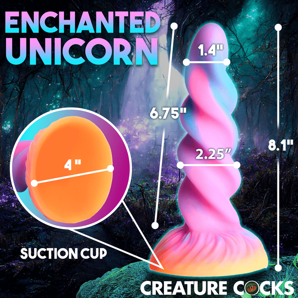 Moon Rider - Unicorn Dildo - Glow in the Dark - foto 8