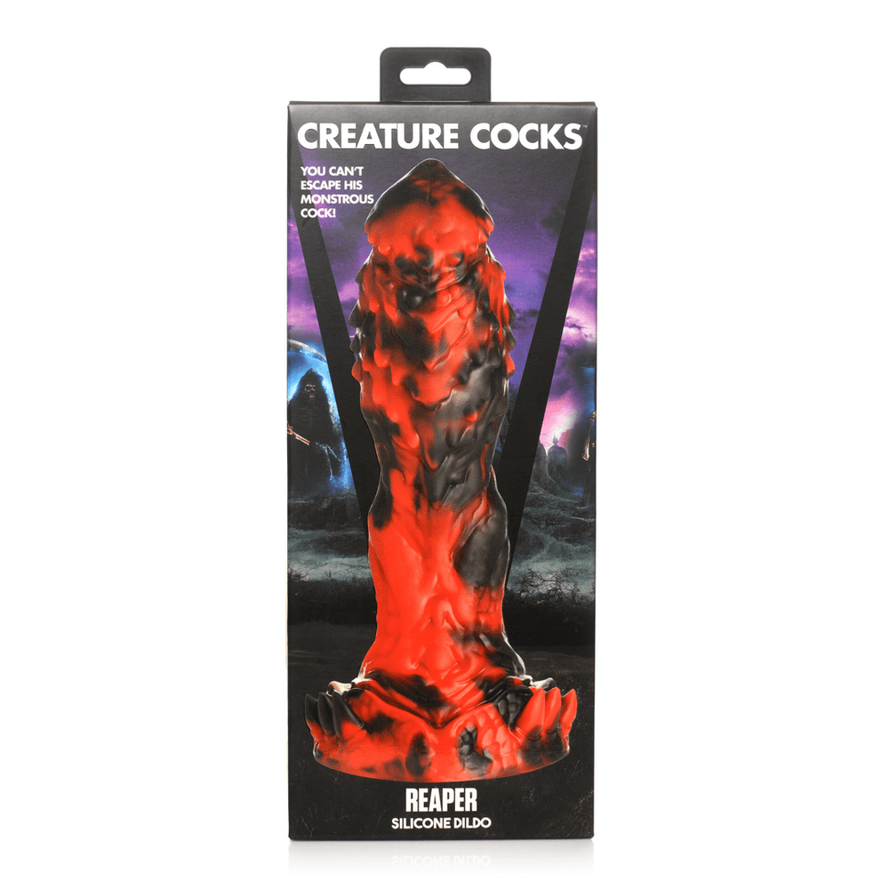 Grim Reaper - Fantasy Dildo - Rood/Zwart - foto 6