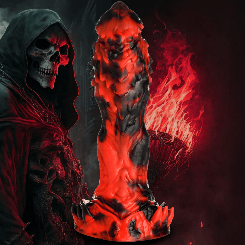 Grim Reaper - Fantasy Dildo - Rood/Zwart - foto 5