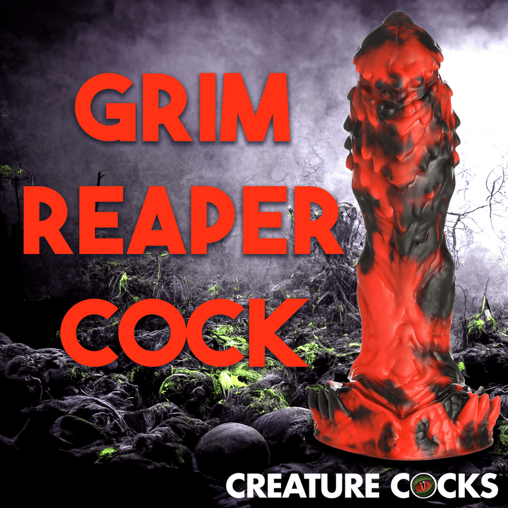 Grim Reaper - Fantasy Dildo - Rood/Zwart - foto 9