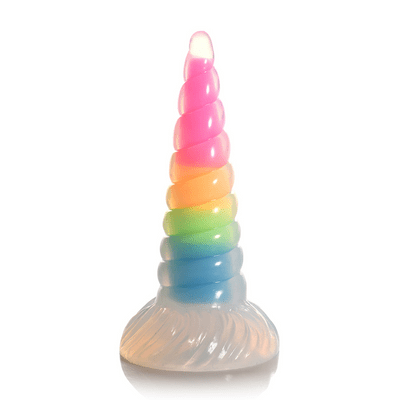 UniGlow - Glow-in-the-Dark Rainbow Unicorn Dildo