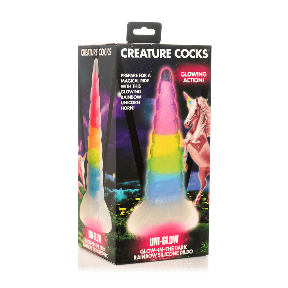 UniGlow - Rainbow Unicorn Dildo - foto 5