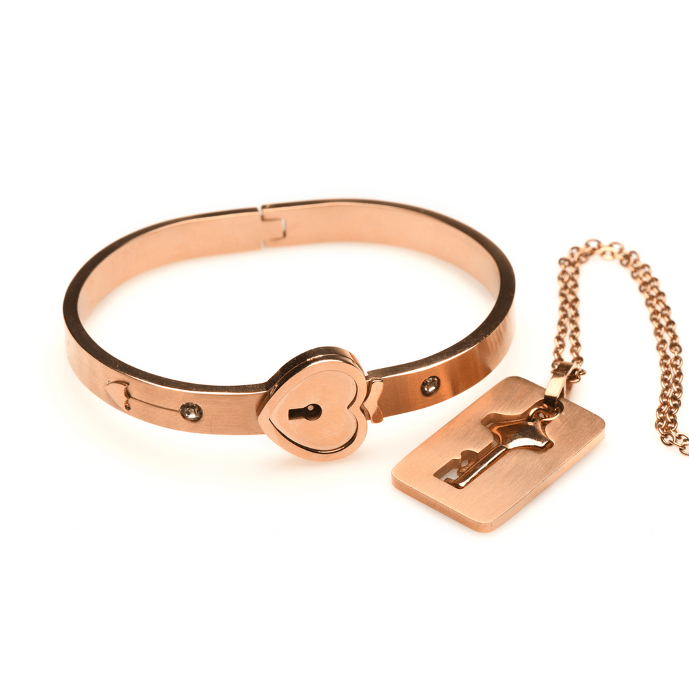 Geboeide Sluitarmband en Sleutelketting - Rosé goud - foto 3