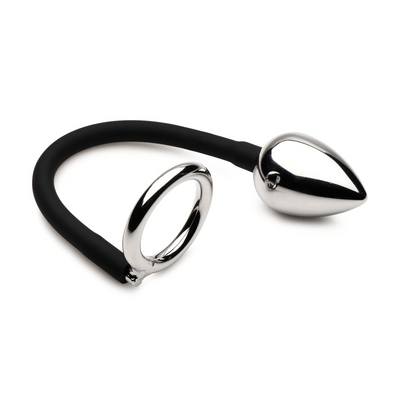 Tug and Plug - Asslock Cockring met Balring with Anal Plug