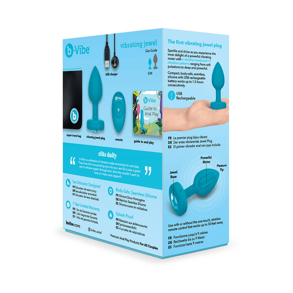 Aquamarine - Vibrerende Butt Plug - S/M - foto 4