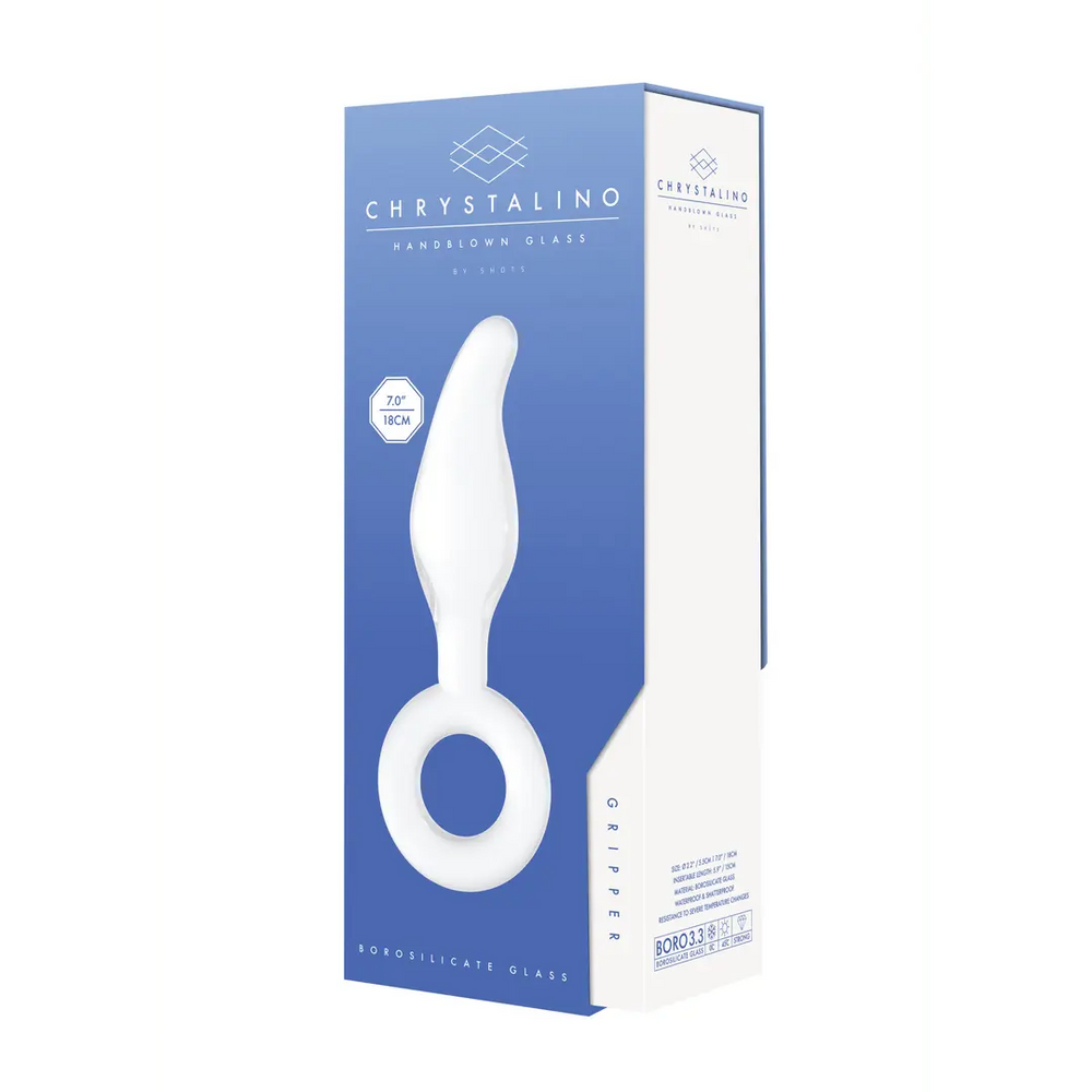 Gripper - Glas Buttplug met Ring - foto 3