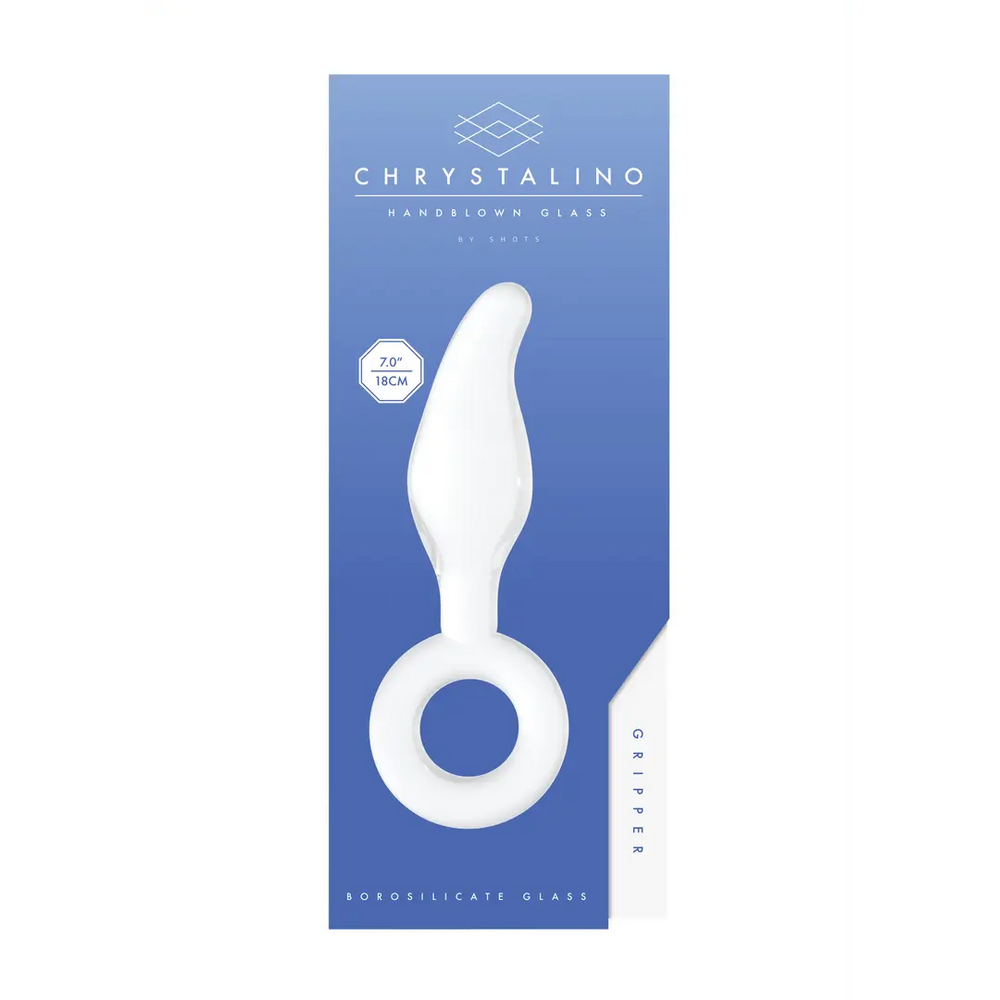 Gripper - Glas Buttplug met Ring - foto 4