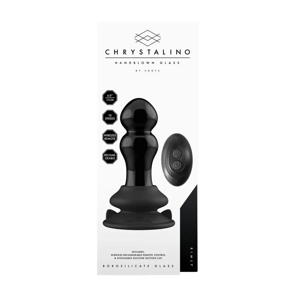 Rimly - Vibrerende Buttplug - Glas - foto 3
