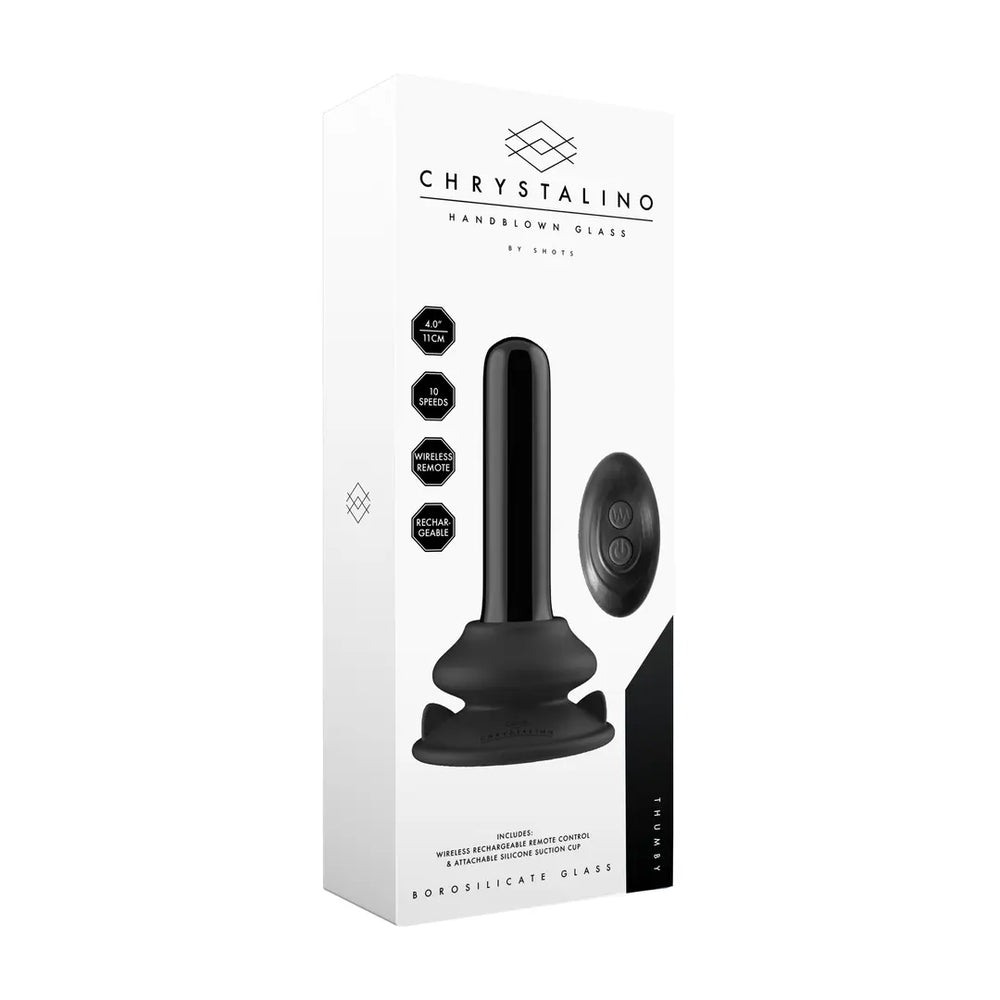 Thumby - Smooth Glass Vibrator with Suction Cup - foto 3