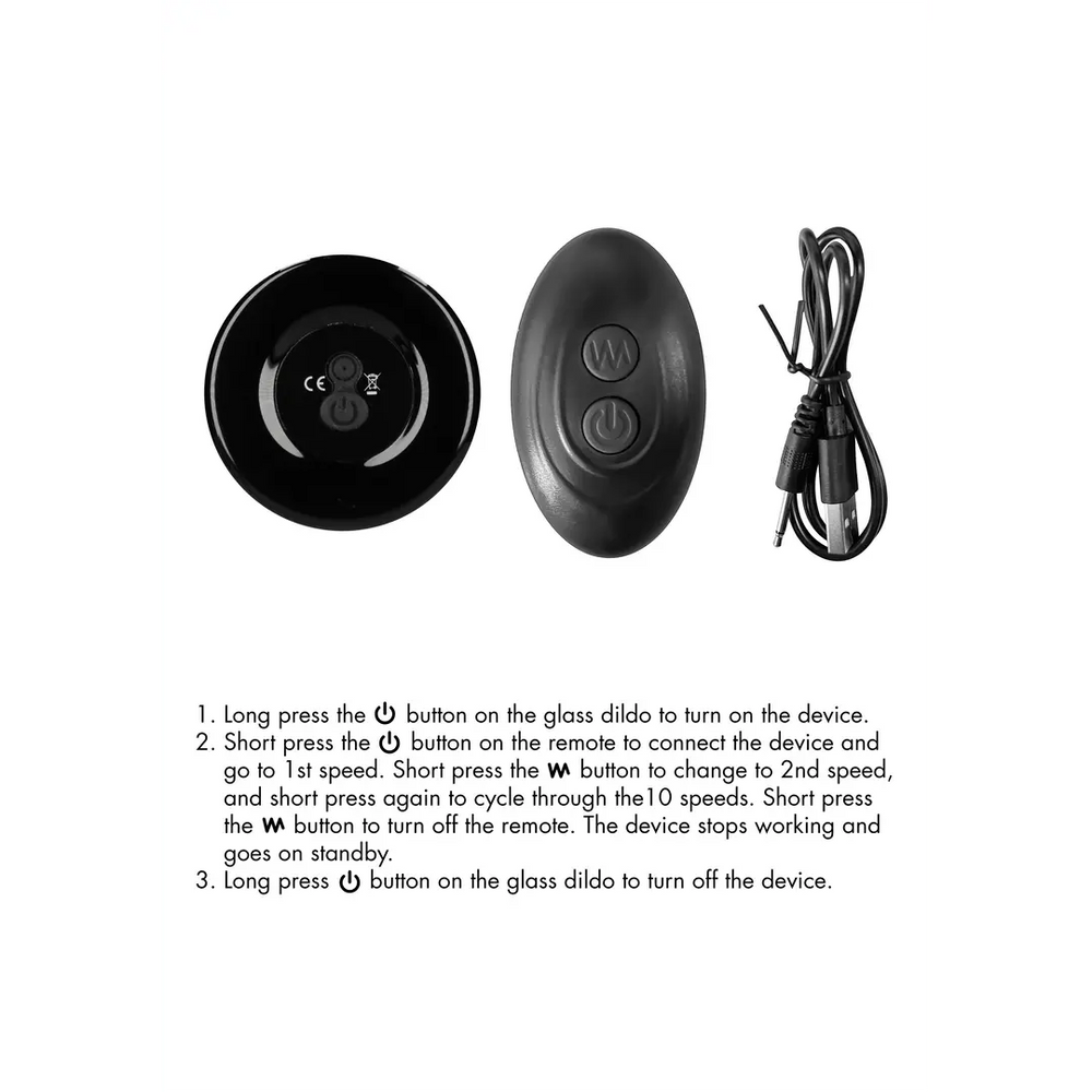 Thumby - Smooth Glass Vibrator with Suction Cup - foto 8