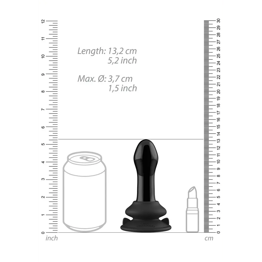 Pluggy - Glass Vibrator with Suction Cup - foto 9