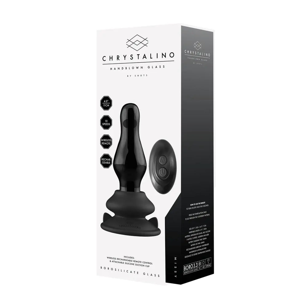 Missy - Vibrating Glass Butt Plug with Suction Cup - foto 5