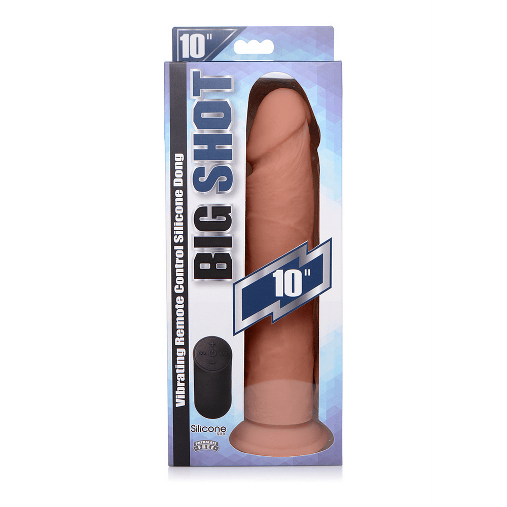 Vibrating Silicone Dildo with Remote Control - 10 / 25,5 cm - foto 4