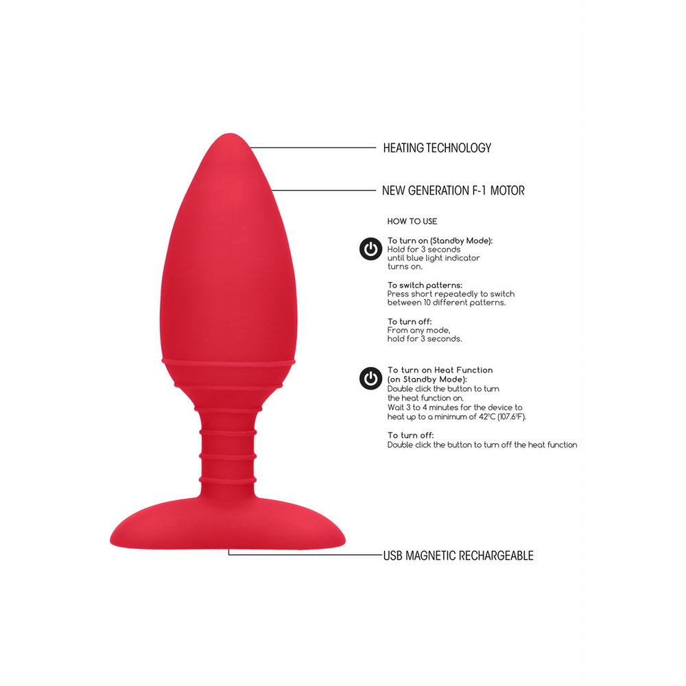 Glow - Verwarmende Anale Butt Plug - foto 9