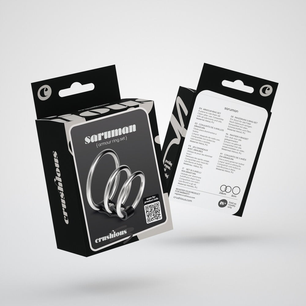 Saruman - Metalen Cockring Set - Zilver
