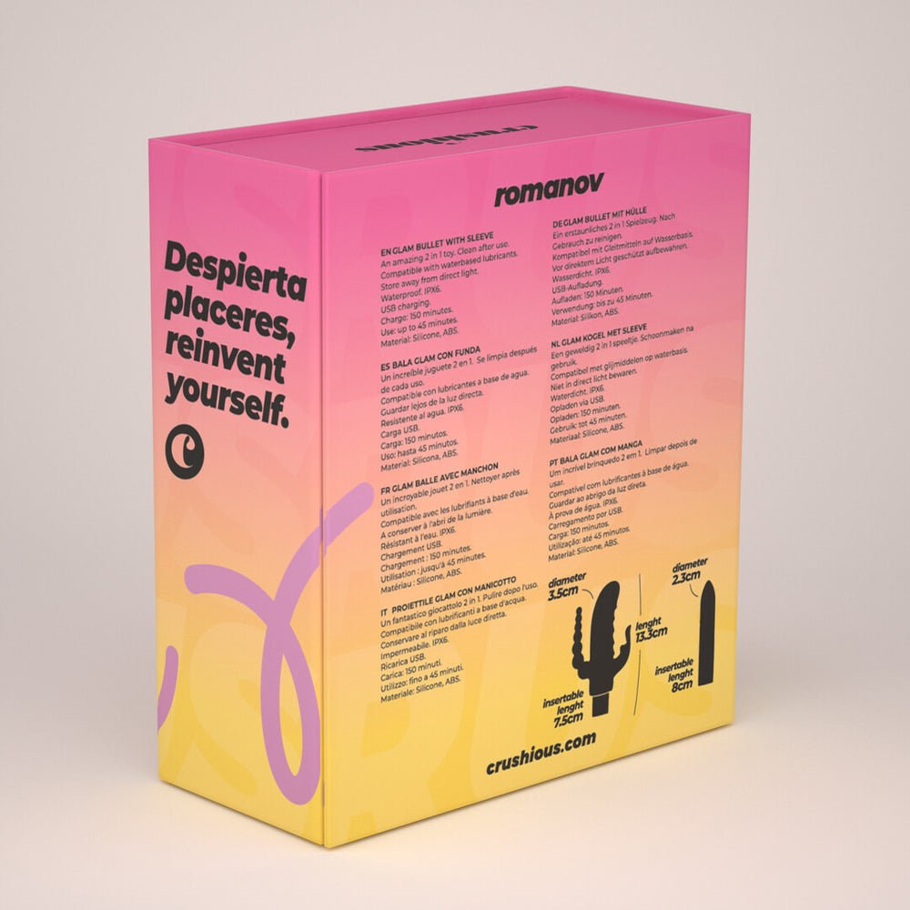Romanov - Klassieke Vibrator met Verwijderbare Siliconen Huls - Zwart/Goud