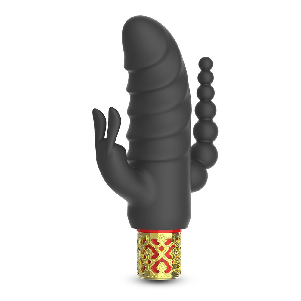 Romanov - Klassieke Vibrator met Verwijderbare Siliconen Huls - Zwart/Goud