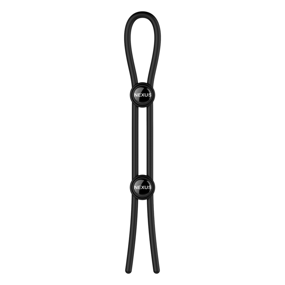 Forge - Double Adjustable Lasso Silicone Cock Ring - Black