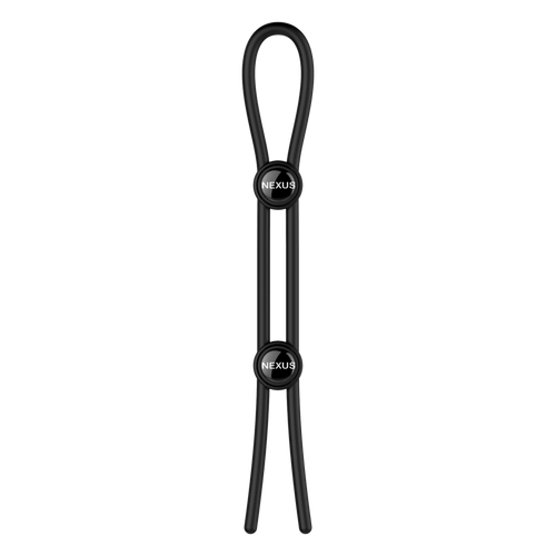 Forge - Double Adjustable Lasso Silicone Cock Ring - Black