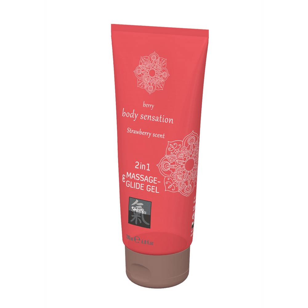 2 in 1 Massage and Glide Gel - Strawberry - 200 ml - foto 2