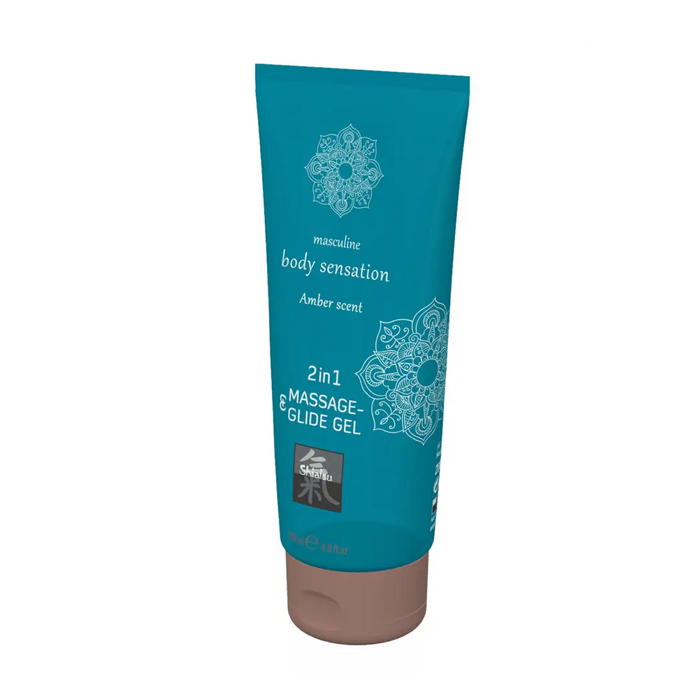 2 in 1 Massage and Glide Gel - Amber - 200 ml - foto 2