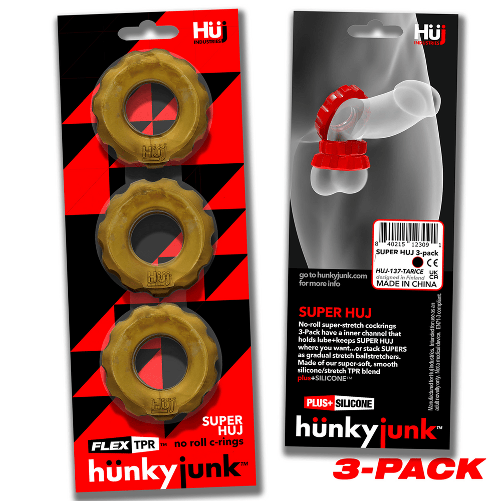 Super Huj - Stretchy Cockrings - 3-pack - foto 3