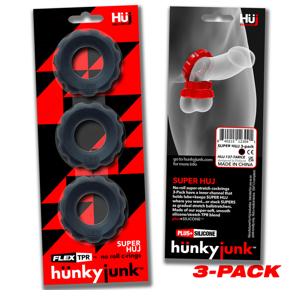 Super Huj - Stretchy Cockrings - 3-pack - foto 9