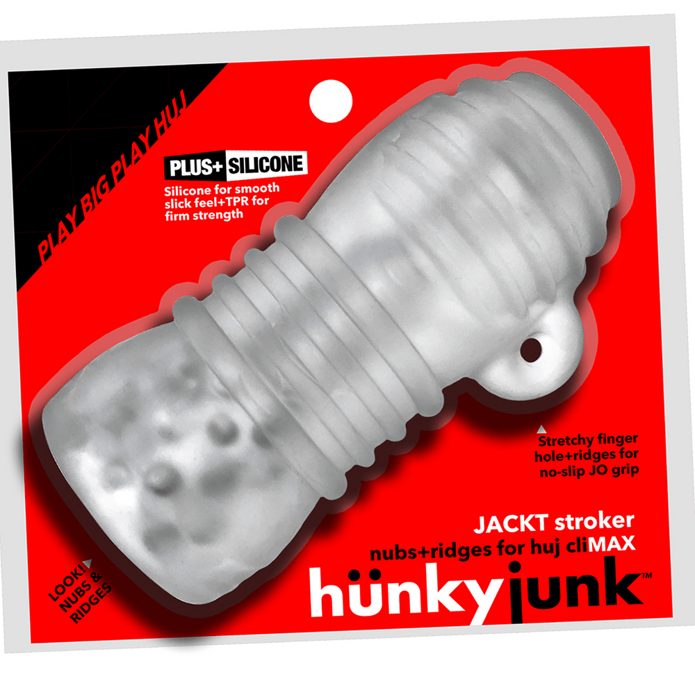 Jackt - Nubby Ribbed Masturbator Stroker - Clear Ice - foto 4