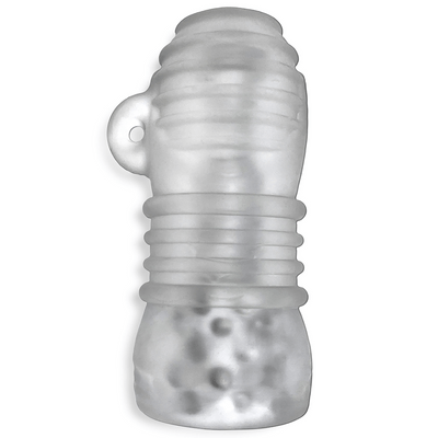 Jackt - Nubby Ribbed masturbator stroker - Clear Ice